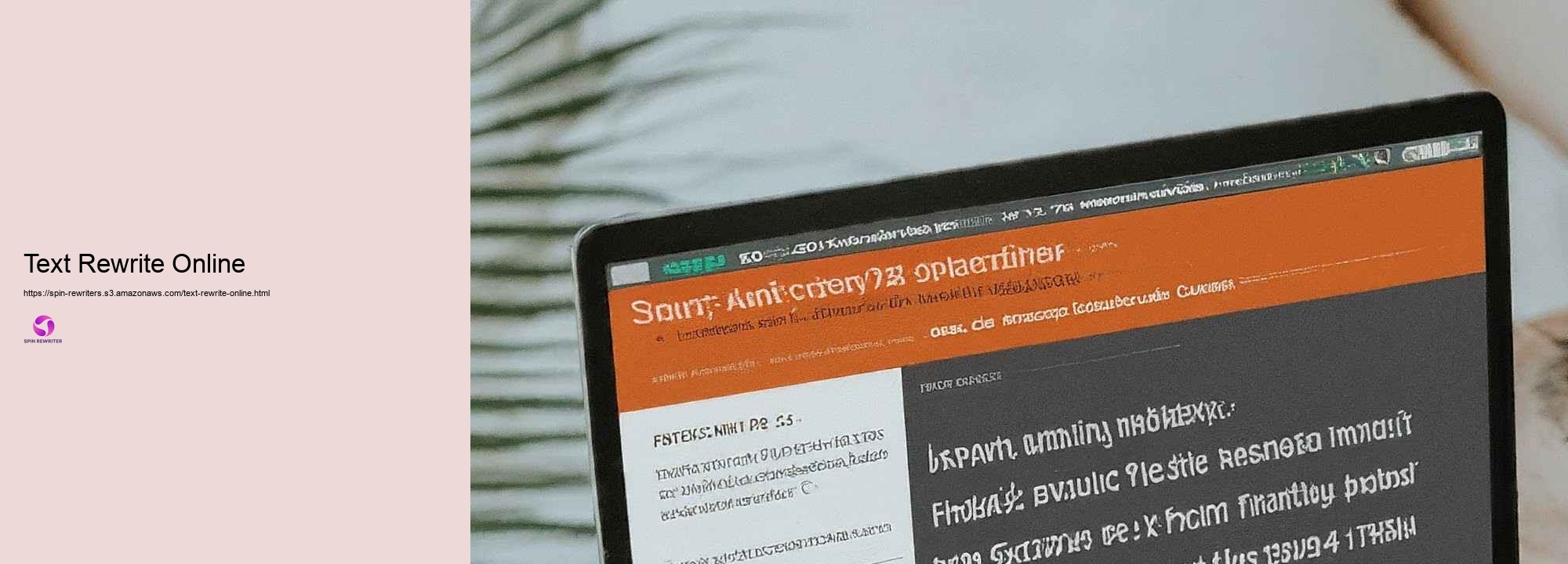 Maximizing Seo with Spin Rewriter: Idea
